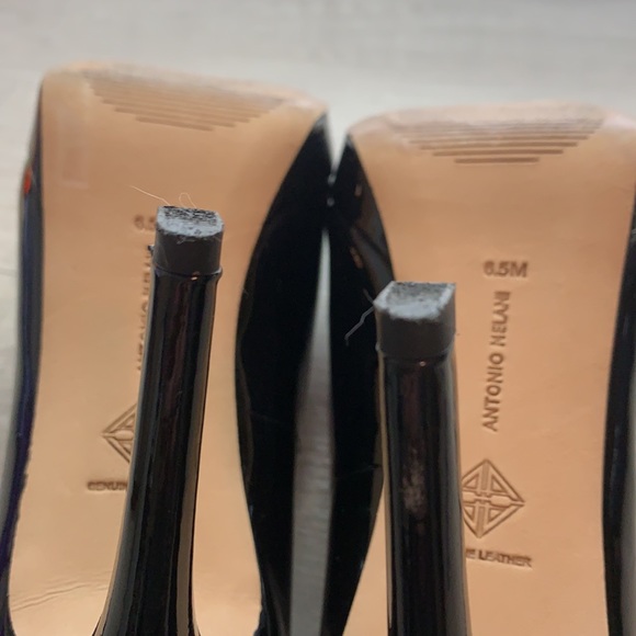 Excellent Condition Antonio Melani Black Patent Leather heels  Size 6 1/2 - Picture 7 of 8